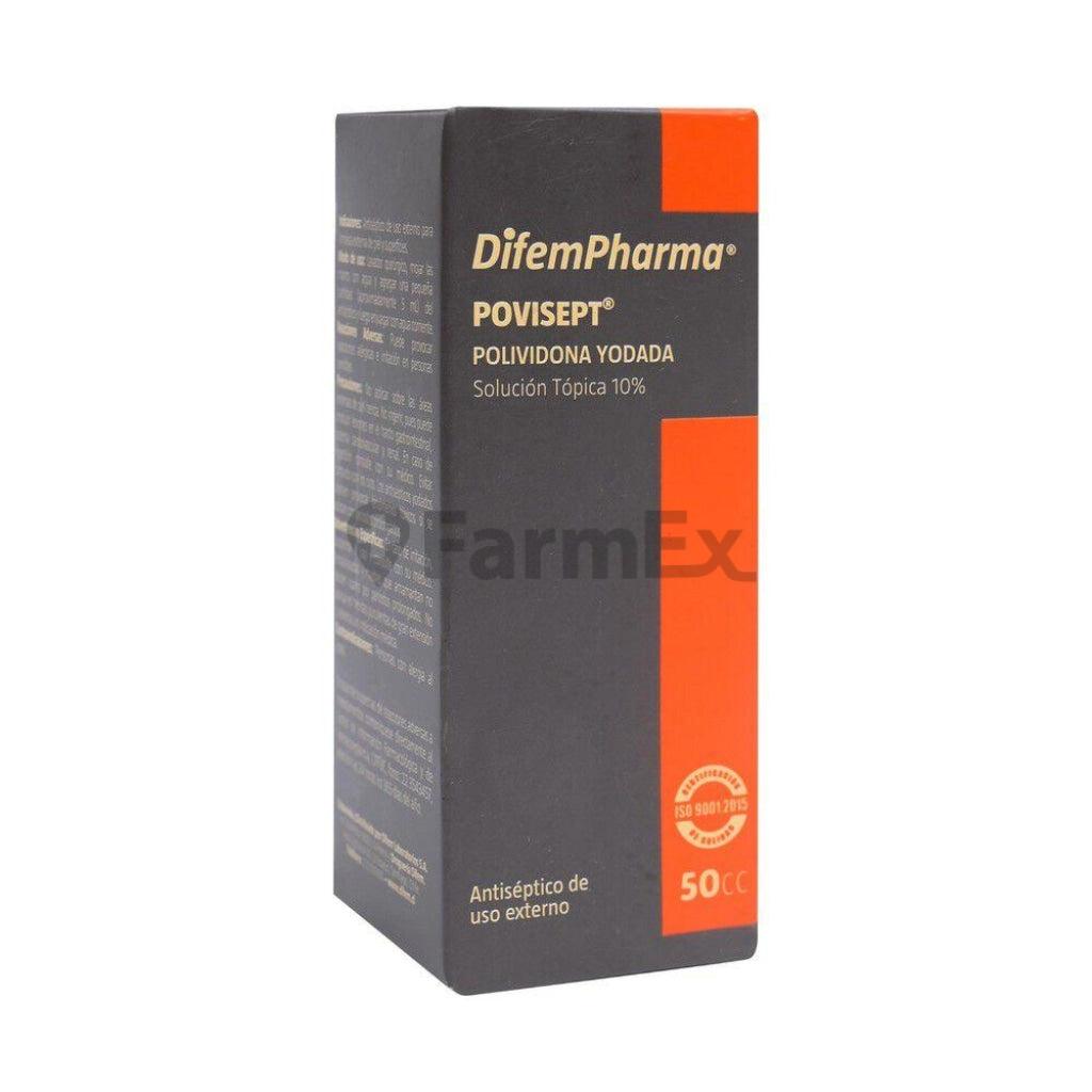 Polividona Yodada Sol. Topica 10 % x 50 cc DIFEMPHARMA